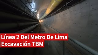 TBM De La Línea 2 Del Metro De Lima A Pocos Metros De La Estación Central Felices Fiestas Patrias [upl. by Eladnor]