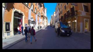 Via Del Corso  The main shopping street in Rome [upl. by Blankenship]