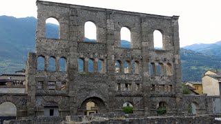 Roman theater of Aosta Aosta Aosta Valley Italy Europe [upl. by Calv443]