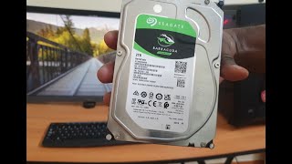 Installing a Seagate Barracuda 2TB Internal Hard drive  35 inch [upl. by Theresina]