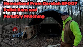 Homestead From Scratch  EP007  Hoop Pallet Barn and Forestry Mulching [upl. by Bascio792]