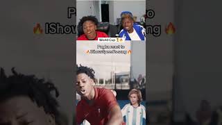 Pogba reacts to ishowspeeds song 🔥 fyp football viralvideo [upl. by Dulcy]