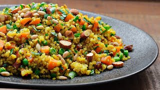 Curry Flavoured Quinoa Bowl PlantBased 🥘 Blending Traditional Indian and South American Cuisine [upl. by Shere206]