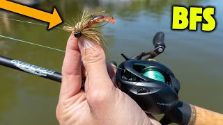 BFS Fishing With A MICRO BASS JIG [upl. by Nosnek]