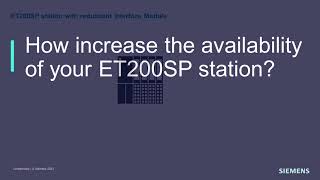 S71500H Configuration  Increase availability with ET 200SP IM R1 [upl. by Porush]