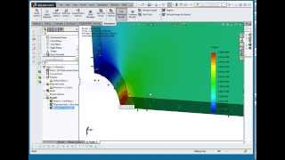 Lesson 5  Stress Concentration Round Hole Solidworks Simulation [upl. by Moia]