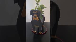 3D Rottweiler Dog Shaped Vase Flower Pot diy tutorial fyp vase decoration [upl. by Atinat]