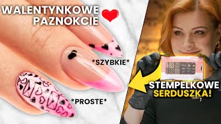 PROSTE I SZYBKIE WALENTYNKOWE PAZNOKCIE Serduszka na paznokciach ❤️ [upl. by Glavin]