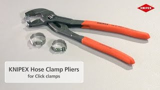 KNIPEX Hose Clamp Pliers for Click clamps 85 51 250 C [upl. by Annaid]