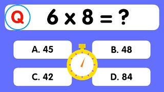 Maths Quiz for kids  Multiplication table Quiz for kids  Quiz Time [upl. by Mccomb]