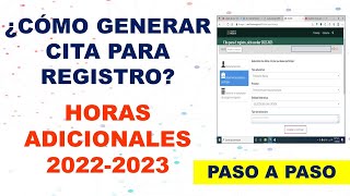 CITA PARA REGISTRO PROMOCIÓN DE HORAS ADICIONALES USICAMM 20222023 [upl. by Rinna]