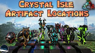 All 18 Crystal Isle Artifact locations in Ark Survival Evolved complete guide [upl. by Jelena]