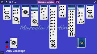 Microsoft Solitaire Collection  Spider Easy  January 11 2015  Daily Challenges [upl. by Ttocs]