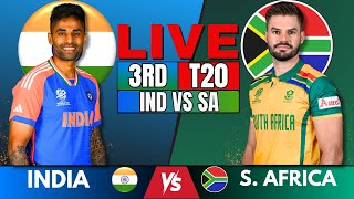 🔴 Live India vs South Africa 3rd T20 Live Match Score amp Commentary  Live Cricket Match IND vs SA [upl. by Johst]