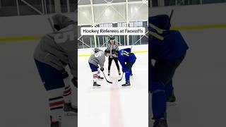 Hockey Refs At Faceoffs🤣 hockey hockeyvideos nhl ref referee sports relatable hockeyfans [upl. by Nwahc474]