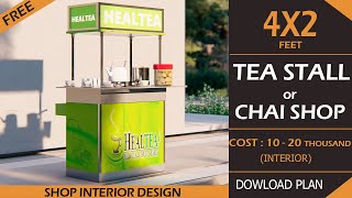 4x2 Tea Stall  Roadside Chai Shop design  Small Tea Stall Design Idea  Tea Shop Interior Design [upl. by Dione304]