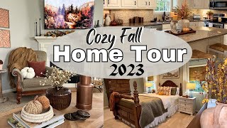 COZY FALL 2023 HOME TOUR  SIMPLE FALL HOME STYLING AND DECORATING IDEAS [upl. by Haleak]