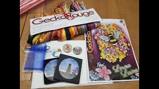 Flosstube 5 Gecko Rouge unboxing – Bee by Lorna Laine Also thread card and needle minder chat [upl. by Barney]