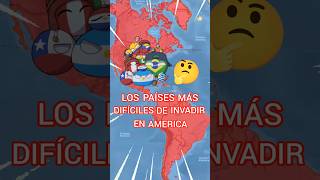 LOS PAÍSES MÁS DIFÍCILES DE INVADIR countryballs mapa curiosidades paises guerra [upl. by Rocca]