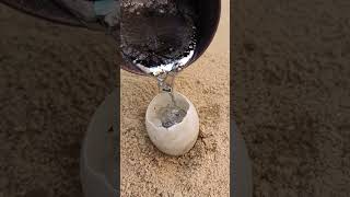 Casting Copper into Eggs out of Scrap to Make Art shorts viralvideo reels [upl. by Cirone]