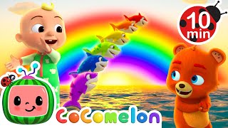 Learn Colors with Baby Sharks Family🎨 CoComelon Kids Songs amp Nursery Rhymes [upl. by Cini]