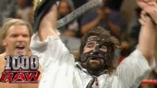 Mick Foley wins the WWE Championship  Raws 1000 episode [upl. by Doughman]