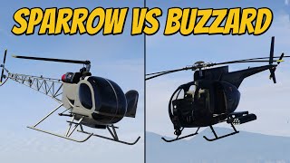 Sparrow VS Buzzard Attack Chopper  Which is the Better Buy GTA 5 Online [upl. by Graig]