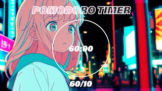 ポモドーロタイマー（6010）🐣  ローファイミュージックで集中力を引き出す  Pomodoro Technique  Study With Me  Lofi Hip Hop Music [upl. by Lachance]