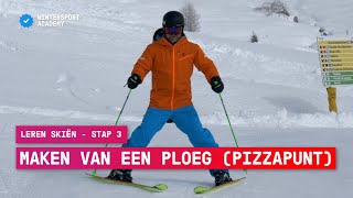 Leren skiën stap 3 Maken van een ploeg pizzapunt  Wintersport tips [upl. by Ethel977]