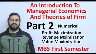 Managerial economics and theory of firm Part 2 Numerical Case question MBS First Semester Economics [upl. by Yatnuhs514]