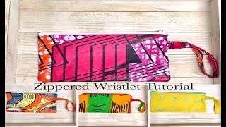 How to Make a Zippered Wristlet I Date Night Wristlet I How to Sew [upl. by Ball237]