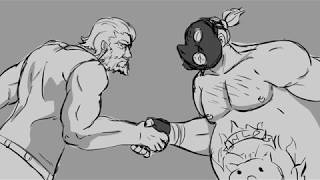 Overwatch Reinhardt meets Roadhog [upl. by Quillan236]