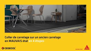 Comment coller du carrelage sur un ancien carrelage en mauvais état 4 étapes [upl. by Greene]