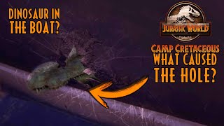 What Caused the Hole on the Boat Baryonyx Inside  Jurassic World Camp Cretaceous Season 3 Theory [upl. by Aruabea]