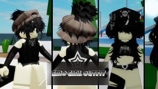 Emo Girl Outfit Brookheaven Simple Emo Outfit [upl. by Lebasiairam]