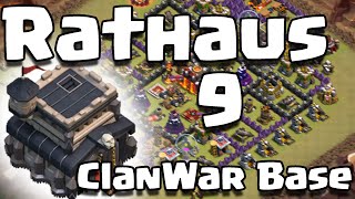 CLANWAR BASE RATHAUS 9 SCHNELLAUFBAU  Clash of Clans  HD [upl. by Bowden366]