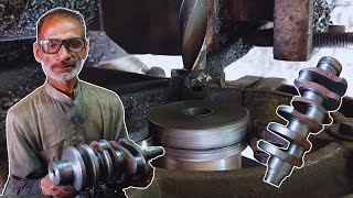 How To Repair Crankshaft  Old School Repair  Experience Machinist Rebuilding CrankShaft [upl. by Almap]