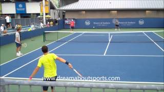 Grigor Dmitrov backhand slow motion [upl. by Arette32]