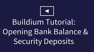 Buildium Tutorial Opening Bank Balances and Entering Security Deposits [upl. by Nimrahc]