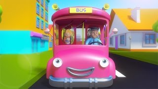 Wheels on the bus goes round and round  Nursery rhymes with lyrics for children  Kids songs [upl. by Enialehs]