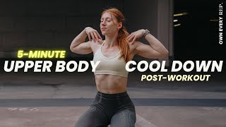 5 Min Upper Body Stretch  Cool Down After Workout  Quick amp Easy  No Equipment [upl. by Aniretac]