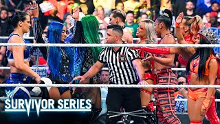 Bianca Belair and Sasha Banks cross paths once again Survivor Series 2021 WWE Network Exclusive [upl. by Ahsinirt373]