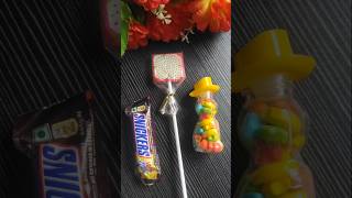 Snickers chocolate and Lollipop gems popsicle shorts youtubeshorts viralshorts candypopsicle [upl. by Adnamaa]