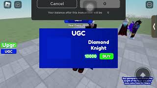 Getting Diamond Knight Limited UGC in roblox 857 [upl. by Eelir]