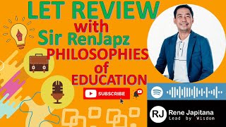 PHILOSOPHIES OF EDUCATION LET REVIEW [upl. by Uos]