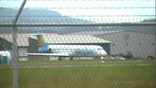 Allegiant Air MD80 Takeoff Rwy16L Eugene Airport EUG [upl. by Ybor]