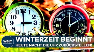 Zeitumstellung 2024 Winterzeit beginnt in Deutschland Uhren um eine Stunde zurückdrehen [upl. by Roby]