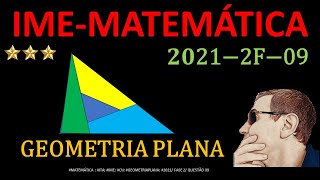 IME  2021  FASE 2  Questão 09  MATEMÁTICA Questão Resolvida de GEOMETRIA PLANASIL292 [upl. by Peadar]