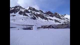 Skiweg vom Schlepplift Seiterjöchl zu den Talstationen am Rettenbachgletscher [upl. by Oletha116]