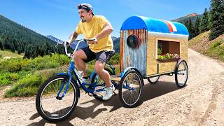 I Built a Bike Camper out of Trash [upl. by Yespmed]